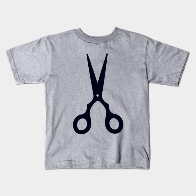 Black Scissors Kids T-Shirt by XOOXOO